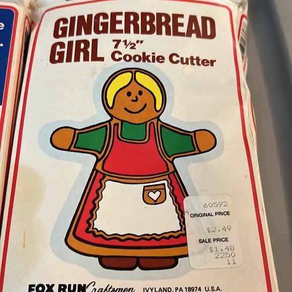 Vintage 1985 Fox Run Craftsmen Stainless Cookie Cutters Gingerbread Santa NIB - Picture 7 of 10